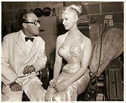 Sabrina and Arthur Askey backstage