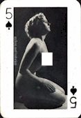 Sabrina's 5 of spades nudie card