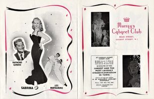 Sabrina in the Pleasures of Paris London programme 1957