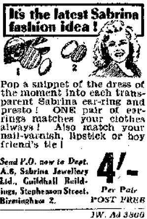 Sabrina Jewellery Ltd ad 1955