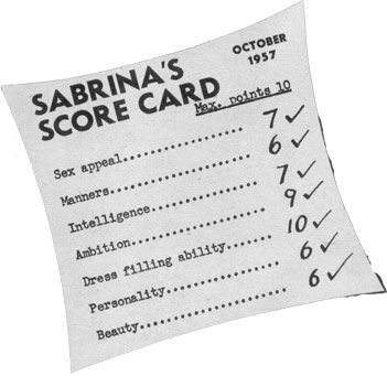 Sabrina's scorecard 
