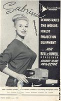 Sabrina advertises slide projectors in 1959