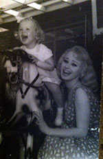 Sabrina and girl on rocking horse
