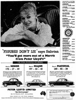 Sabrina - Morris Car ad 1959