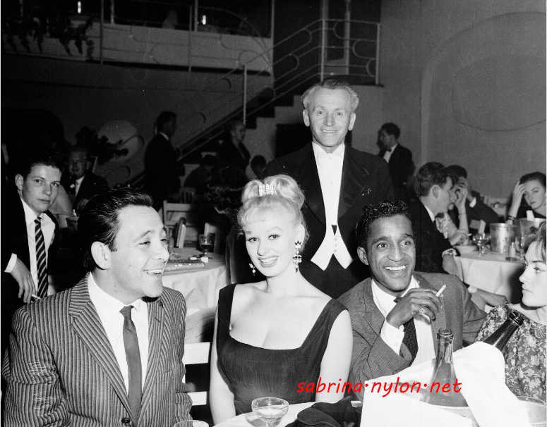 Sabrina with Sammy Davis Jr and Lee Gordon, Stdney 
1959
