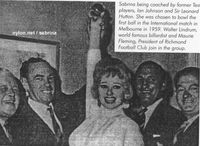 Sabrina with Sir Leonard Hutton 1959