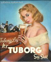 Sabrina sells Tuborg lager