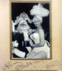 Sabrina with Santa at the Artists and Models Ball 1962