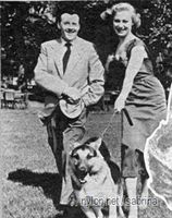 Sabrina with dog Shane and Jimmy Young