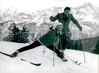 Sabrina skiiing Austria Steve Cochran 1957