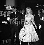 Sabrina at Peter Robinson's fashion store, 6 Feb 1957