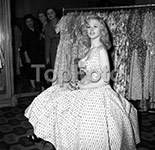 Sabrina at Peter Robinson's fashion store, 6 Feb 1957