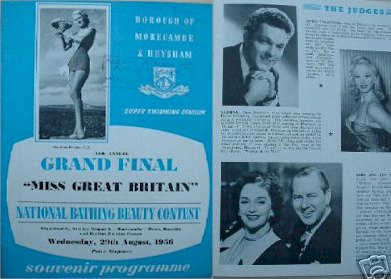 Sabrina judges Miss Great Britain 1956