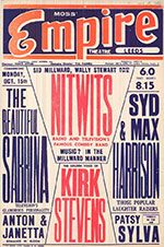 Sabrina at the Empire Theatre - poster 15 Oct 1956
