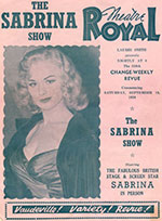 Sabrina Show Brisbane 1959