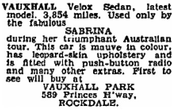 Sabrina's Vauxhall for sale